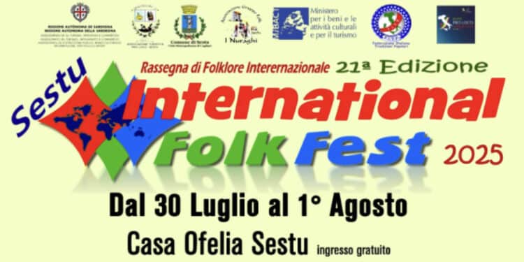 Sestu, al via anche quest’anno l’International Folk Fest dal 28 luglio al primo agosto: sul palco i gruppi della 21a edizione