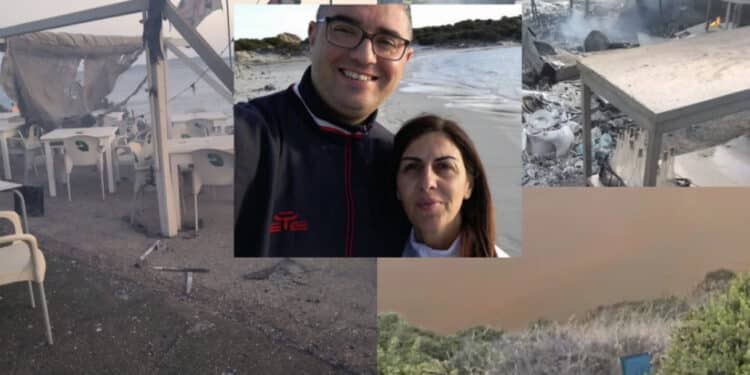 La solidarietà a Giorgio e Cristina che nell’incendio di Villasimius hanno perso il loro chiosco: avviata una raccolta fondi