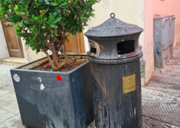 Il Corso a Cagliari, tra fioriere rinsecchite e porta rifiuti luridi: “Meglio togliere tutto”