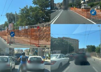 Incubo traffico a Cagliari, 3 cantieri in pochi metri tengono in ostaggio gli automobilisti in via Bacaredda