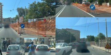 Incubo traffico a Cagliari, 3 cantieri in pochi metri tengono in ostaggio gli automobilisti in via Bacaredda