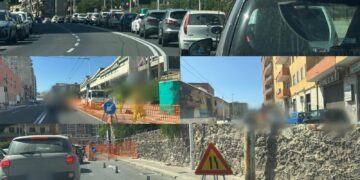 Tre cantieri vicini e a rilento strozzano ancora il traffico a Cagliari: da viale Ciusa a via Cocco Ortu automobilisti nell’incubo