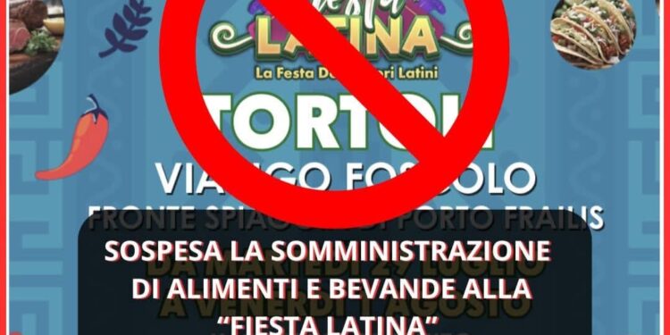 Tortolì vieta cibo e bevande alla Fiesta Latina: stop alle consumazioni dopo i casi di botulino registrati a Monserrato