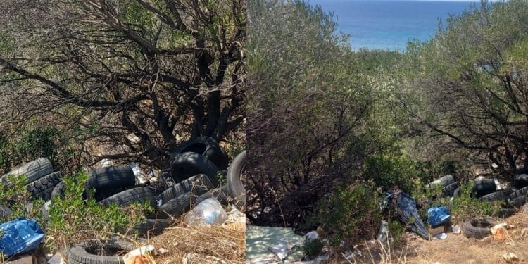 Quartu, la vergogna dei rifiuti nel paradiso di Is Canaleddus: copertoni e spazzatura lungo il sentiero per la spiaggia