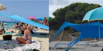 Maxi tende nelle spiagge del Cagliaritano, scontro tra i bagnanti: “Più pratiche degli ombrelloni o troppo ingombranti?”