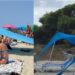 Maxi tende nelle spiagge del Cagliaritano, scontro tra i bagnanti: “Più pratiche degli ombrelloni o troppo ingombranti?”