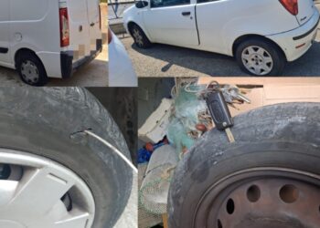 Cagliari, raid notturno contro le auto in via Cinquini: “Gomme squarciate e 400 euro di danni al furgone di mio padre”