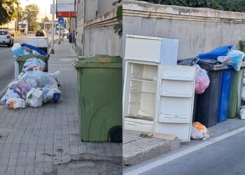 Cumuli di rifiuti in viale La Plaia, così Cagliari accoglie turisti e crocieristi