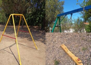 Vandali in azione a Gonnosfanadiga, il parco rimane senza giochi