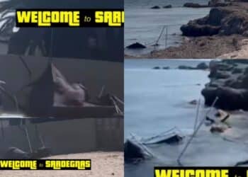 Quartu, il gazebo in spiaggia smantellato e gettato in mare: il video è virale