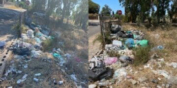 Flumini di Quartu, una discarica abusiva in via dei Narcisi