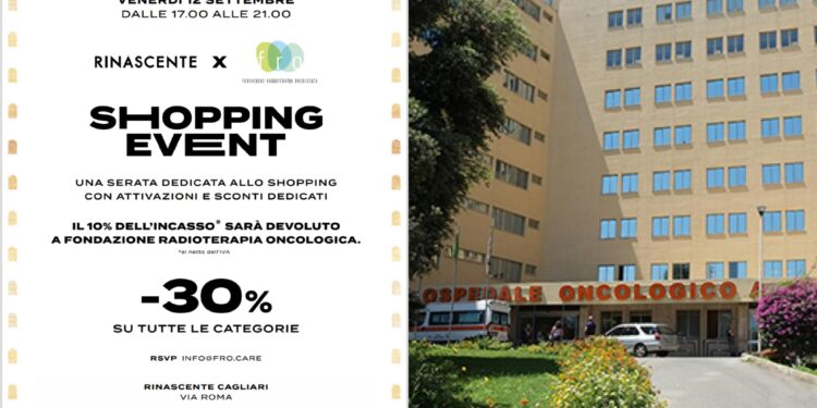 Cagliari, una serata di shopping per beneficenza: il ricavato alla Radioterapia oncologica