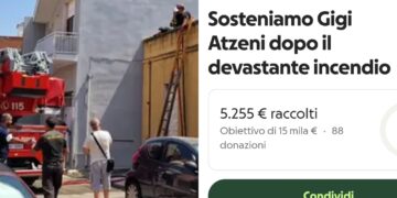 Sos a Monserrato, aperta una raccolta fondi per aiutare Luigi Atzeni: è l’uomo rimasto gravemente ustionato nell’incendio della sua abitazione
