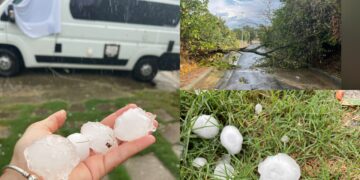 Il maltempo mette in pausa l’estate in Sardegna: chicchi di grandine grandi quanto uova, 15 minuti di tempesta che hanno distrutto i vetri delle auto in sosta