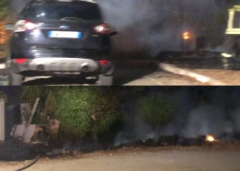 Selargius, incendio a ridosso delle case nel cuore della notte: paura per una decina di auto