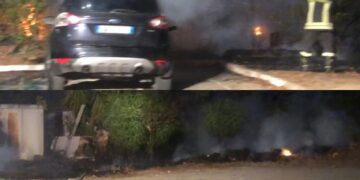 Selargius, incendio a ridosso delle case nel cuore della notte: paura per una decina di auto