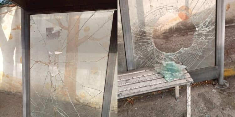 San Sperate, pensilina del bus presa di mira dai vandali: vetri distrutti e l’ira del sindaco diventa virale