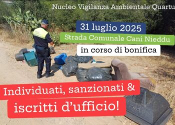 Quartu Sant’Elena, scaricano un salotto usato a pochi passi dalla Ss554: identificati e sanzionati