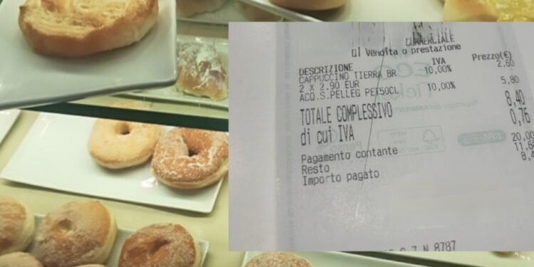 Caffè e acqua a peso d’oro all’aeroporto di Cagliari: colazione salatissima da 8,40€