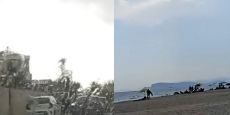 Bagnanti in fuga dalle spiagge:  dal Poetto a Pula l’acquazzone pomeridiano ha rovinato il Ferragosto