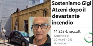 Monserrato, la solidarietà abbraccia Gigi Atzeni: oltre 14 mila euro raccolti per riparare ciò che il fuoco ha distrutto