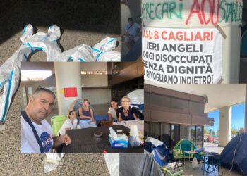Cagliari, la rabbia degli Oss in piazza: “Siamo disperati, così ci hanno tolto la possibilità di stabilizzazione”