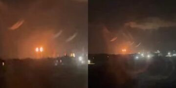 Da Sarroch a Uta ben visibili le fiamme del polo industriale: “Il cielo è diventato color fuoco e l’aria irrespirabile”