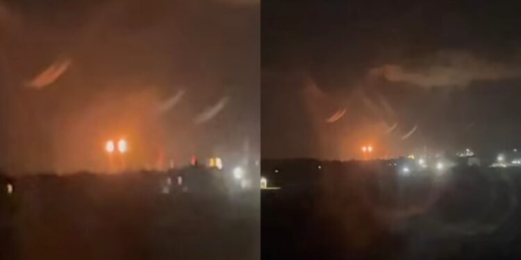 Da Sarroch a Uta ben visibili le fiamme del polo industriale: “Il cielo è diventato color fuoco e l’aria irrespirabile”