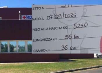 Oristano, record al San Martino: nata una piccola di oltre 5 kg