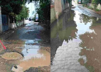 Chia, turisti in ostaggio di una perdita d’acqua in mezzo alla strada