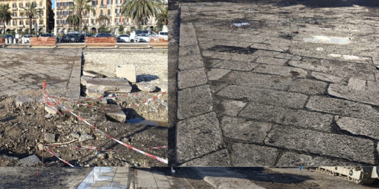 Cagliari, il vecchio granito di via Roma rischia di sparire sotto l’asfalto: “È la memoria della città, un peccato coprirlo”