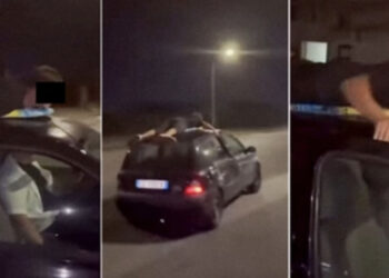 Sfida social finisce in dramma: 23enne sul tettuccio della macchina in corsa cade a terra, ricoverato in gravi condizioni