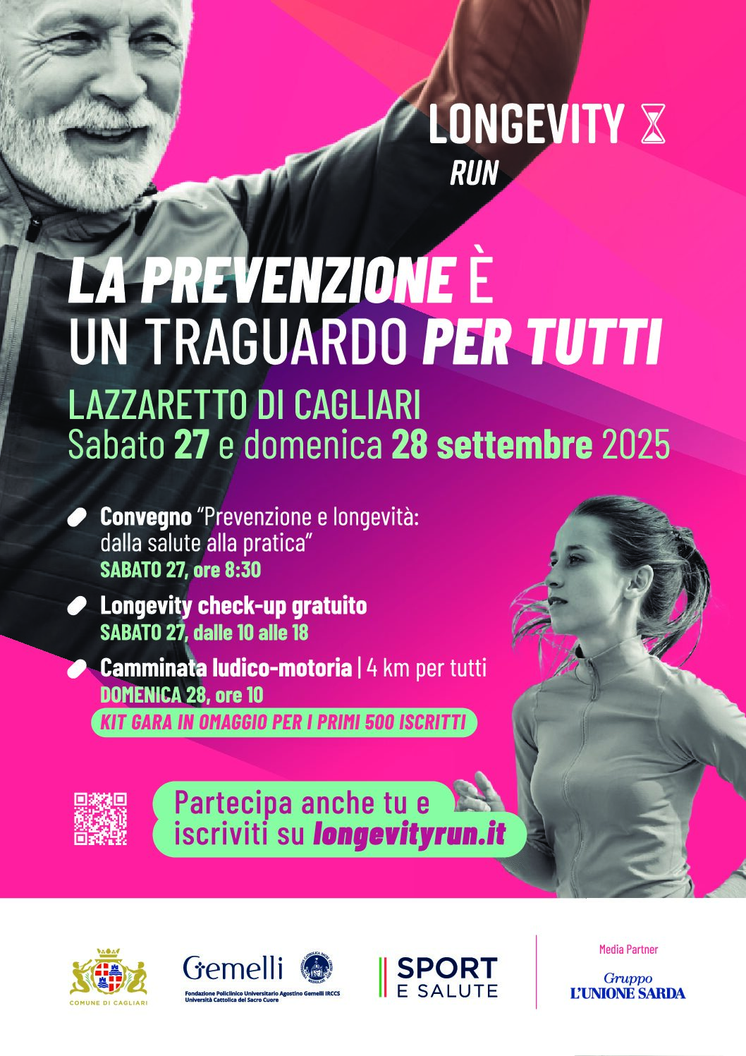Arriva a Cagliari la Longevity run: due giorni dedicati a sport, prevenzione e invecchiamento attivo
