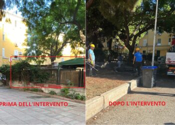 Cagliari, restituita alla collettività la piazza Medaglia Miracolosa dopo l’intervento di demolizione di strutture abusive