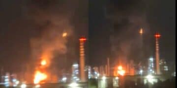 Notte di paura a Sarroch: fumo, fuoco e strani rumori nel polo industriale -VIDEO