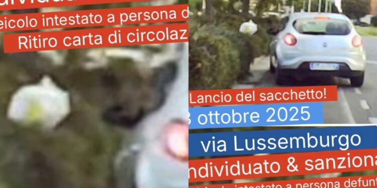 Quartu, furbetto lancia i rifiuti da un’auto intestata a un defunto: individuato e sanzionato