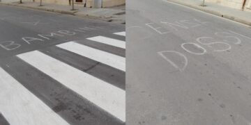 Sestu, corse sfrenate in via Monserrato e niente dissuasori: i cittadini usano il gesso