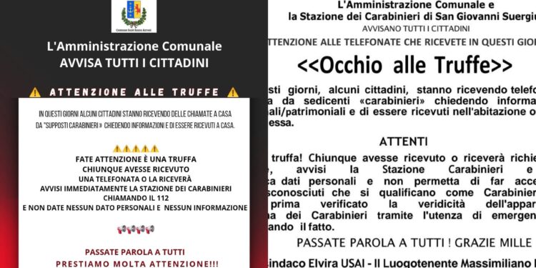 Finti carabinieri e tecnici per le vie, allarme truffe nel sud Sardegna