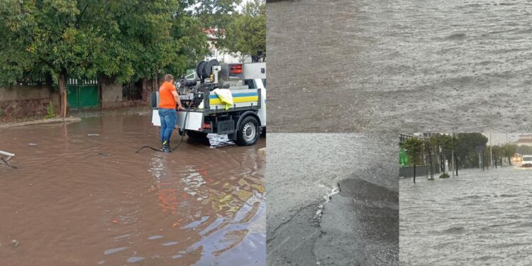 Strade dissestate e marciapiedi divelti a Carbonia, dopo il nubifragio parte la conta dei danni