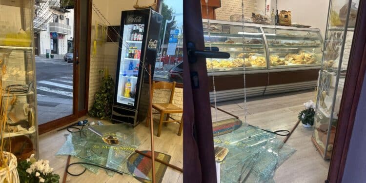 Tentato furto ad Assemini, i ladri sfondano la vetrina di un panificio ma vanno via a mani vuote