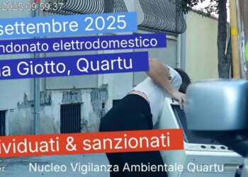 Quartu Sant’Elena, ancora furbetti imperterriti che abbandonano i rifiuti in giro per la città