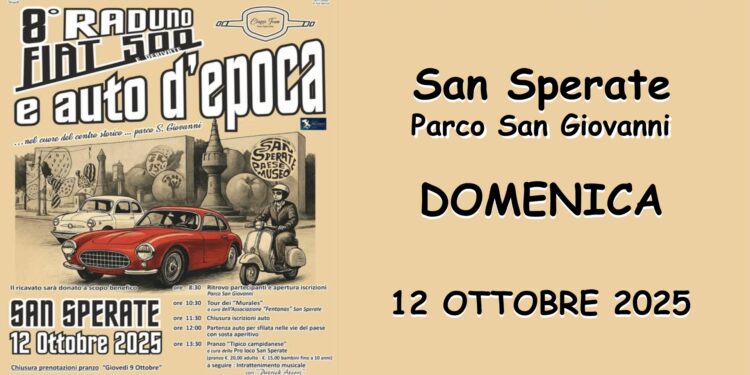 Motori e solidarietà, domenica a San Sperate il raduno per Fiat 500 e auto d’epoca