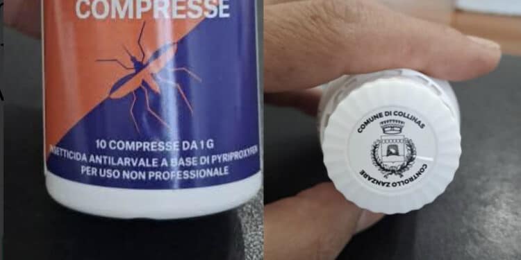Collinas, il Comune consegnerà delle compresse per uccidere le larve di zanzara: “Prevenire è meglio che curare”