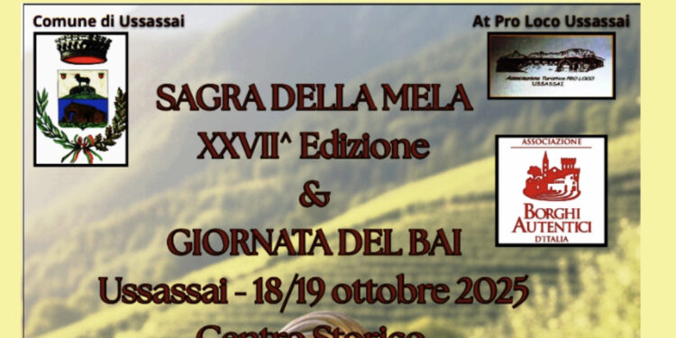 “Sagra della Mela di Ussassai” & “Giornata Nazionale dei Borghi Autentici d’Italia”,  in programma a Ussassai sabato 18 e domenica 19 ottobre 2025