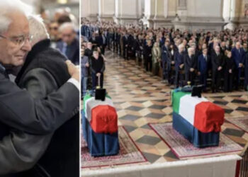 Padova, l’ultimo straziante saluto ai 3 carabinieri morti nell’esplosione di Castel D’Azzano