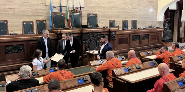 Campioni nello sport e nella vita, riconoscimento a Palazzo Bacaredda per Fabio Dalu, Viktoria Pistis Shablova, Alessandro Vacca e Chiara Obino