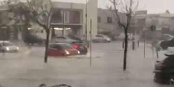 Fortissime precipitazioni, Carbonia sott’acqua