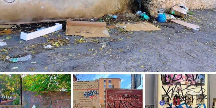 Cagliari, Stampace come una discarica dopo sa Ruga: rifiuti e degrado ovunque
