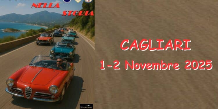 Cagliari, al via “Ruote nella storia 2025”: viaggio nei luoghi più suggestivi della Sardegna