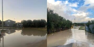 Quartucciu, le fermate del bus sommerse dall’acqua dopo il temporale